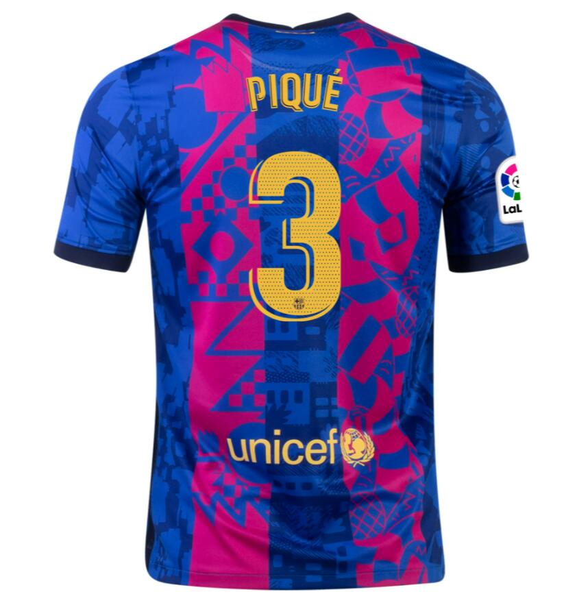 2021/22 Barcelona Football Kit Third Soccer Jersey with GERARD PIQUÉ 3 printing